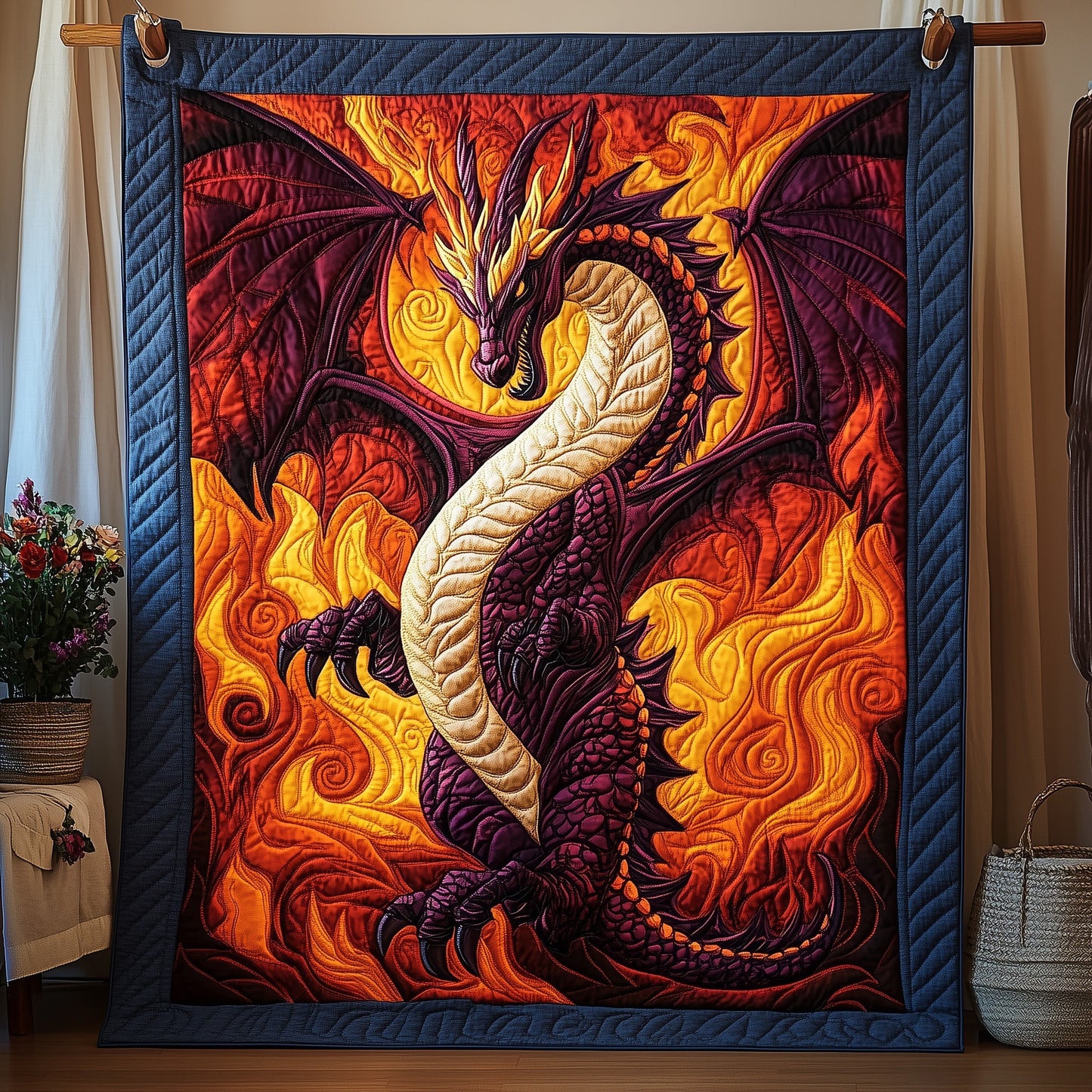 Lava Dragon Quilted Blanket GFTOAB3546