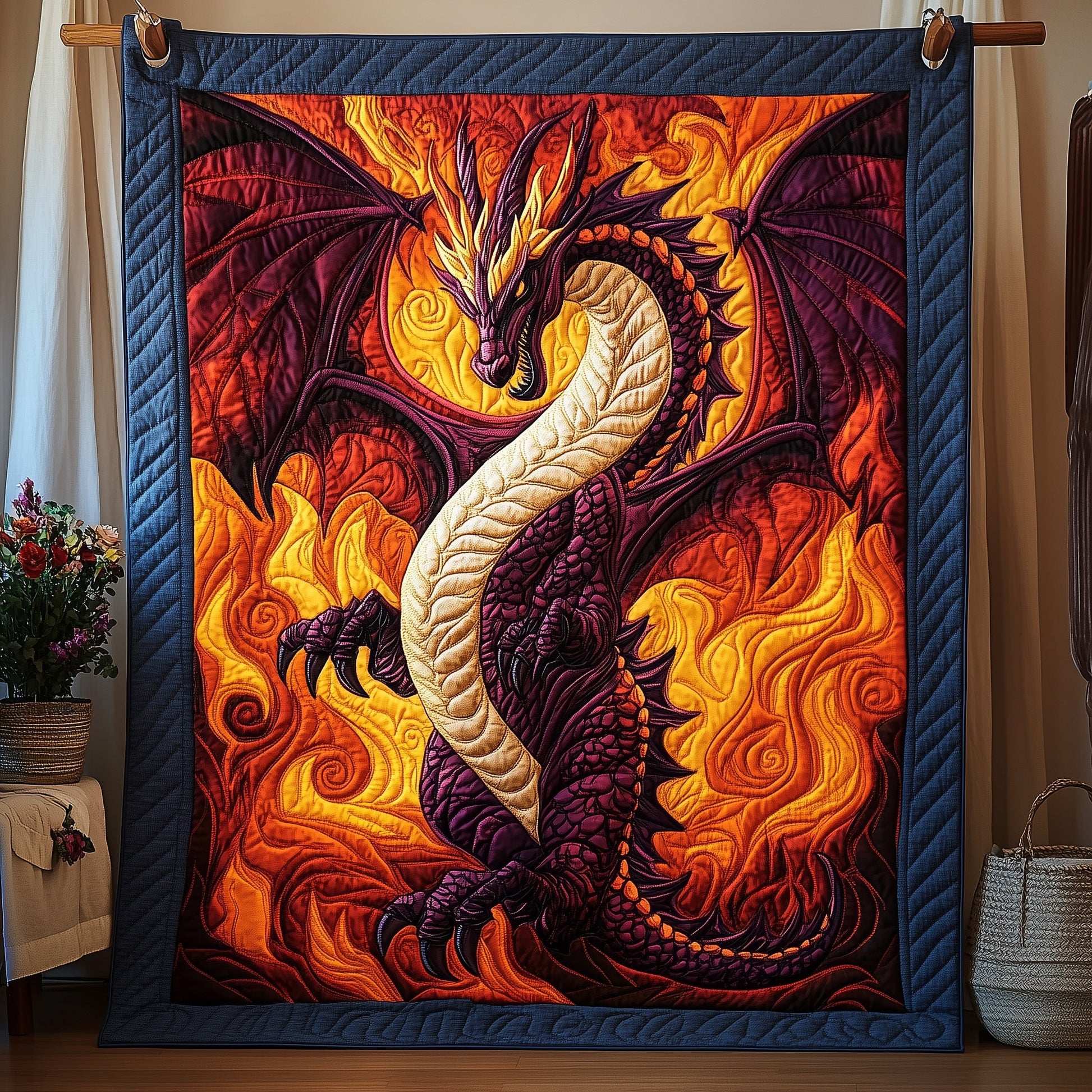 Lava Dragon Quilted Blanket GFTOAB3546