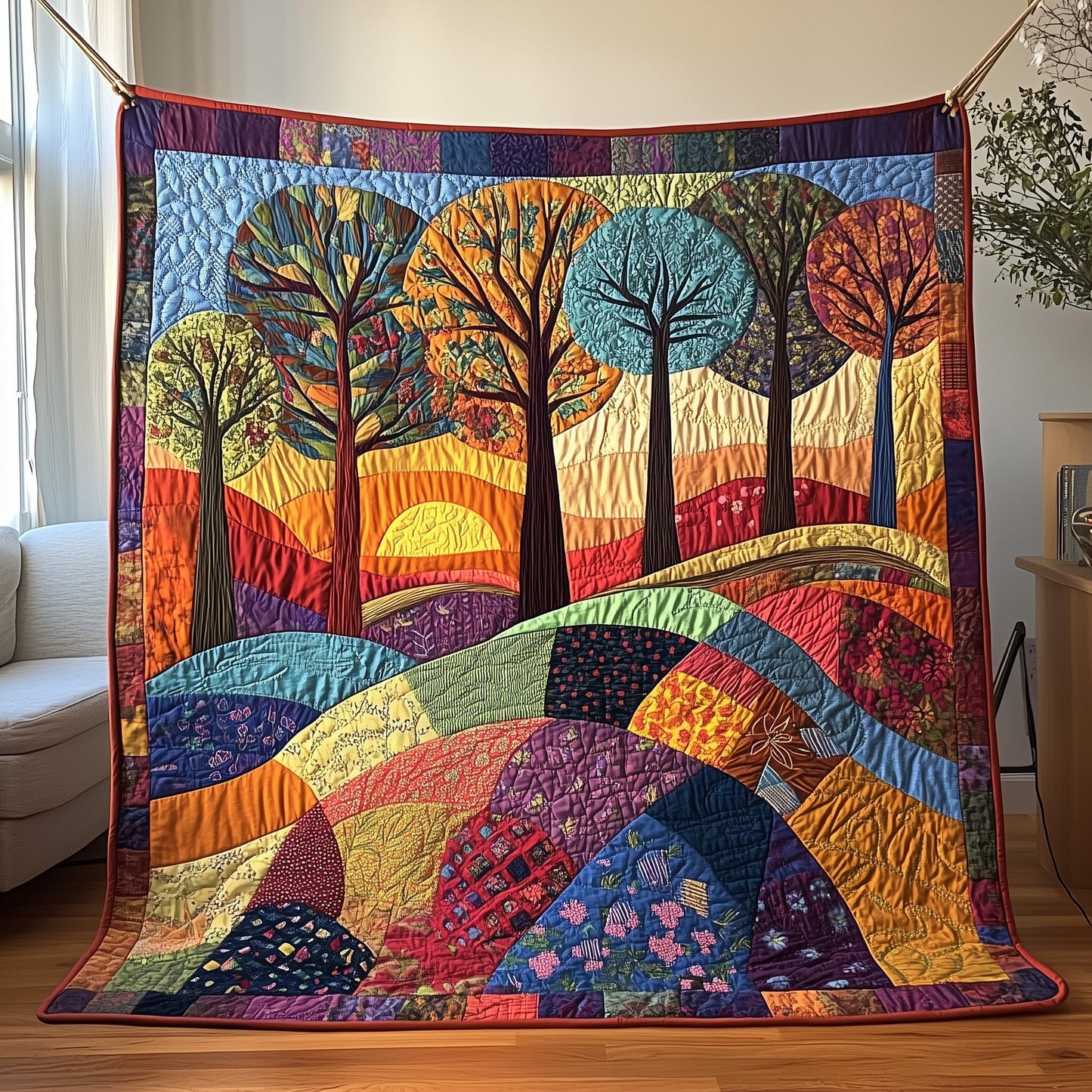 Elegant Tree Quilted Blanket GFTOTP4302