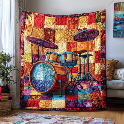 Sunshine Drum Set Quilted Blanket GFTOTP4236