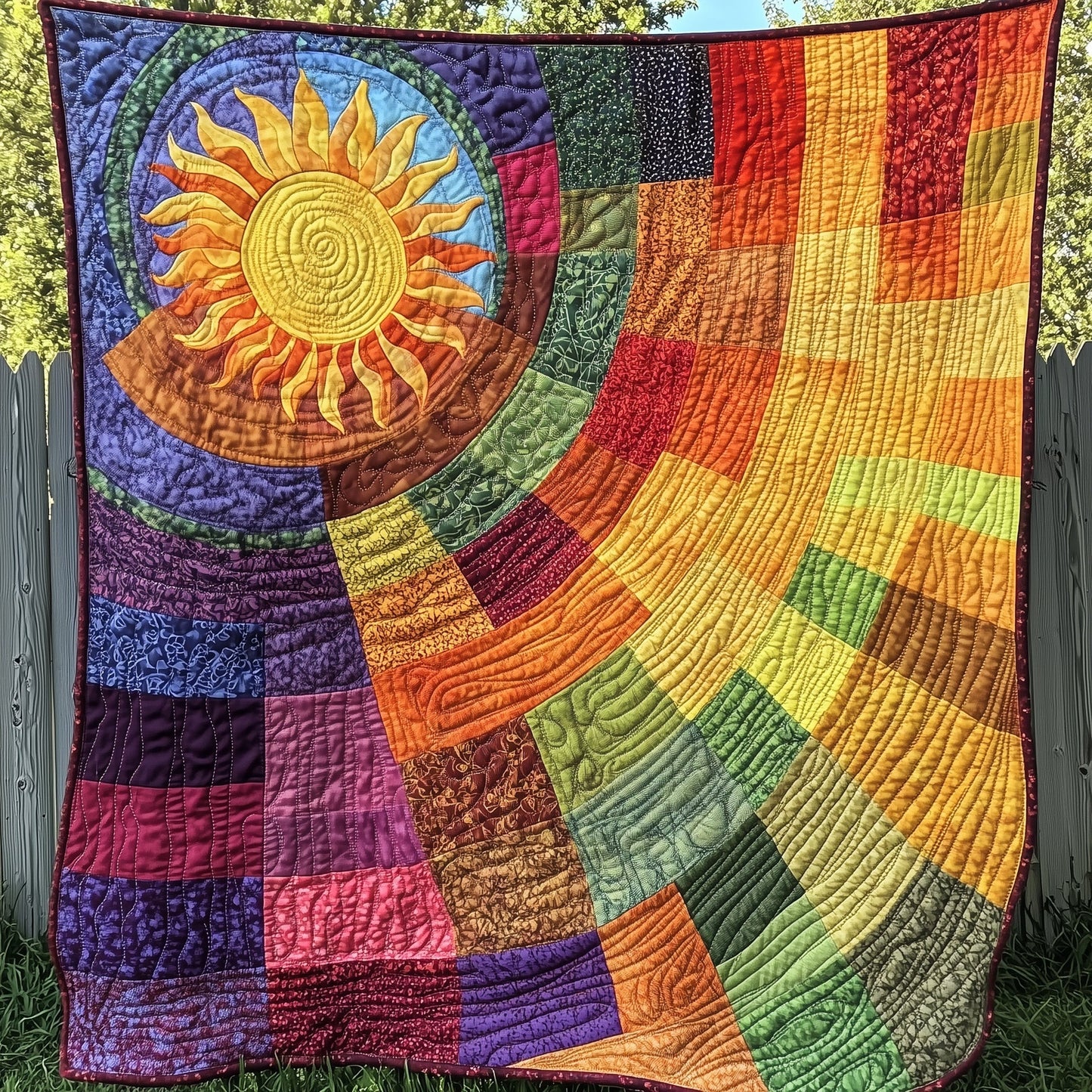 Radiant Sunburst Quilted Blanket GFTOAB3393