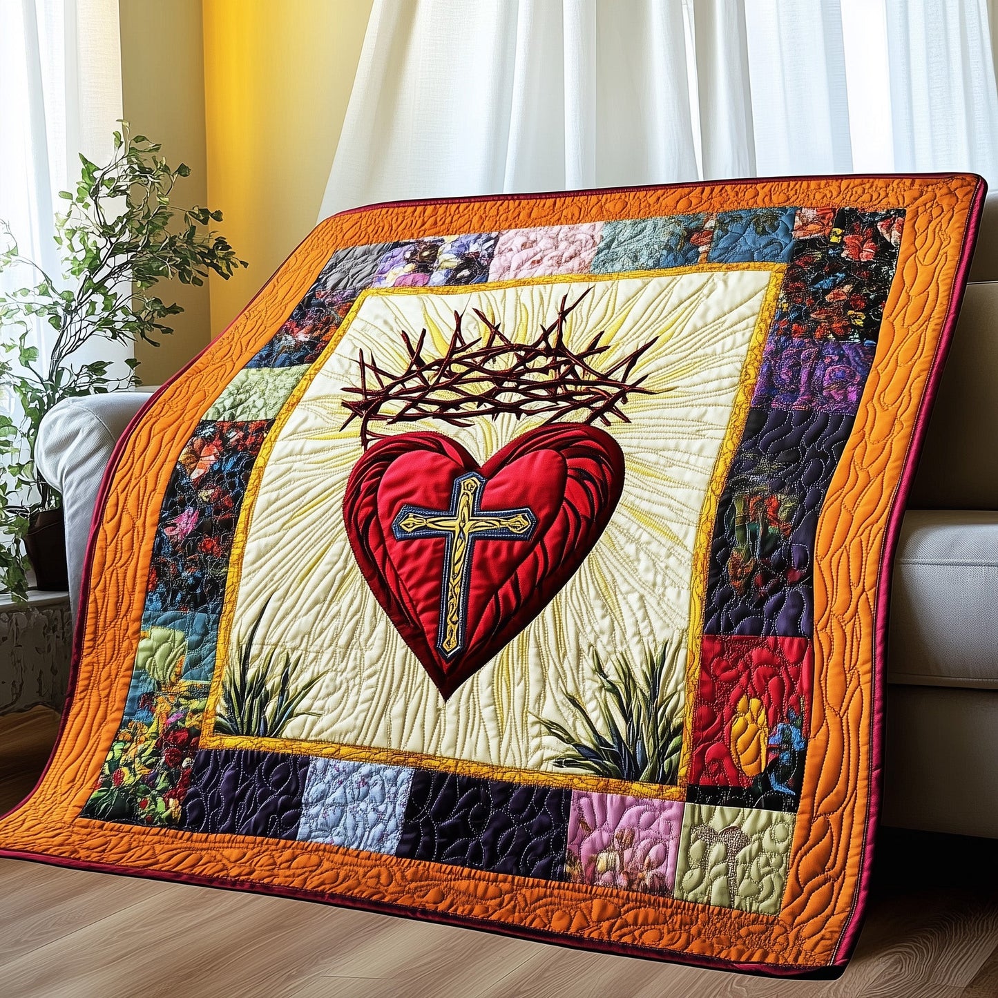 Sacred Heart Quilted Blanket GFTOTP4229
