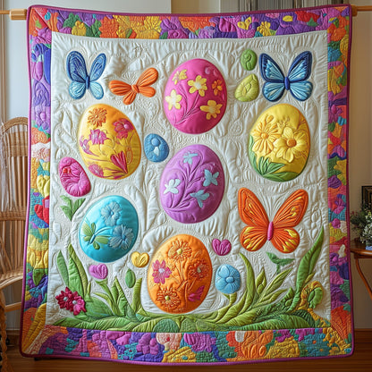 Fluttering into Easter Quilted Blanket GFTOAB3404