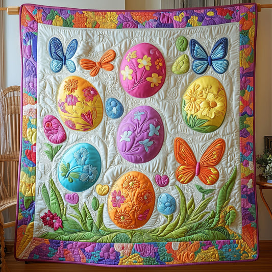 Fluttering into Easter Quilted Blanket GFTOAB3404