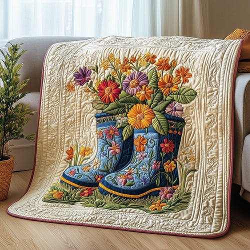 Vintage Gardening Quilted Blanket GFTOTP4150