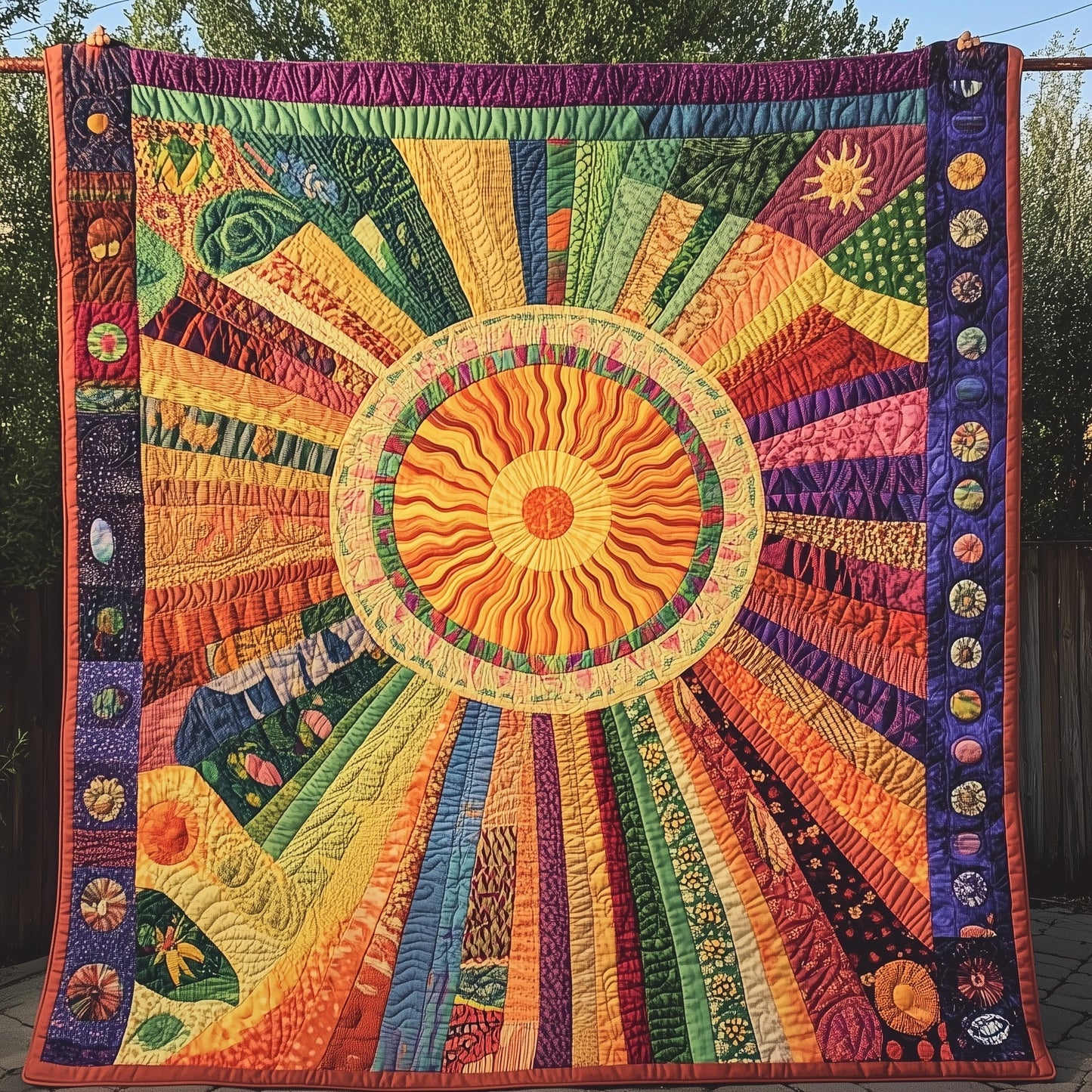 Solar Symphony Quilted Blanket GFTOAB3389