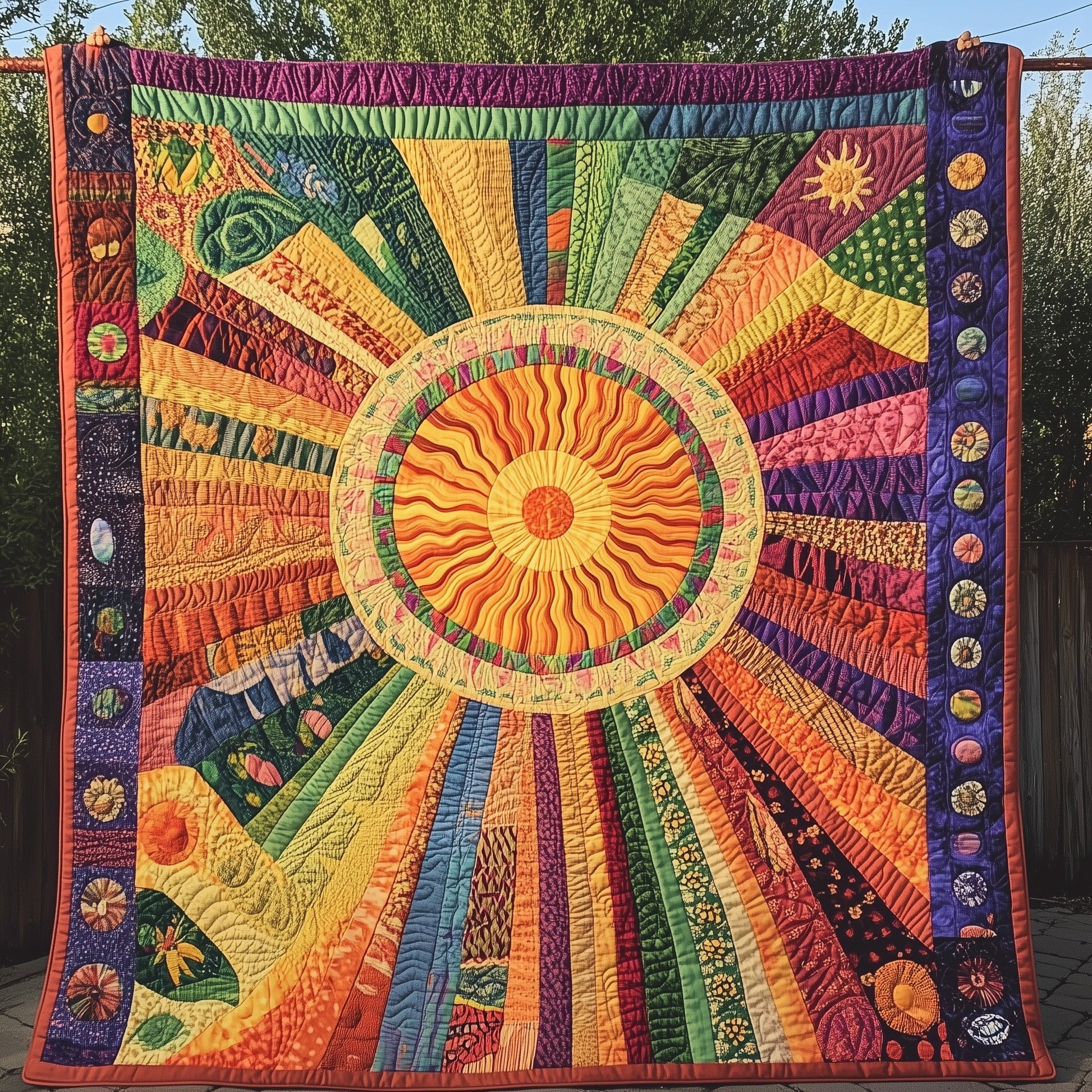 Solar Symphony Quilted Blanket GFTOAB3389