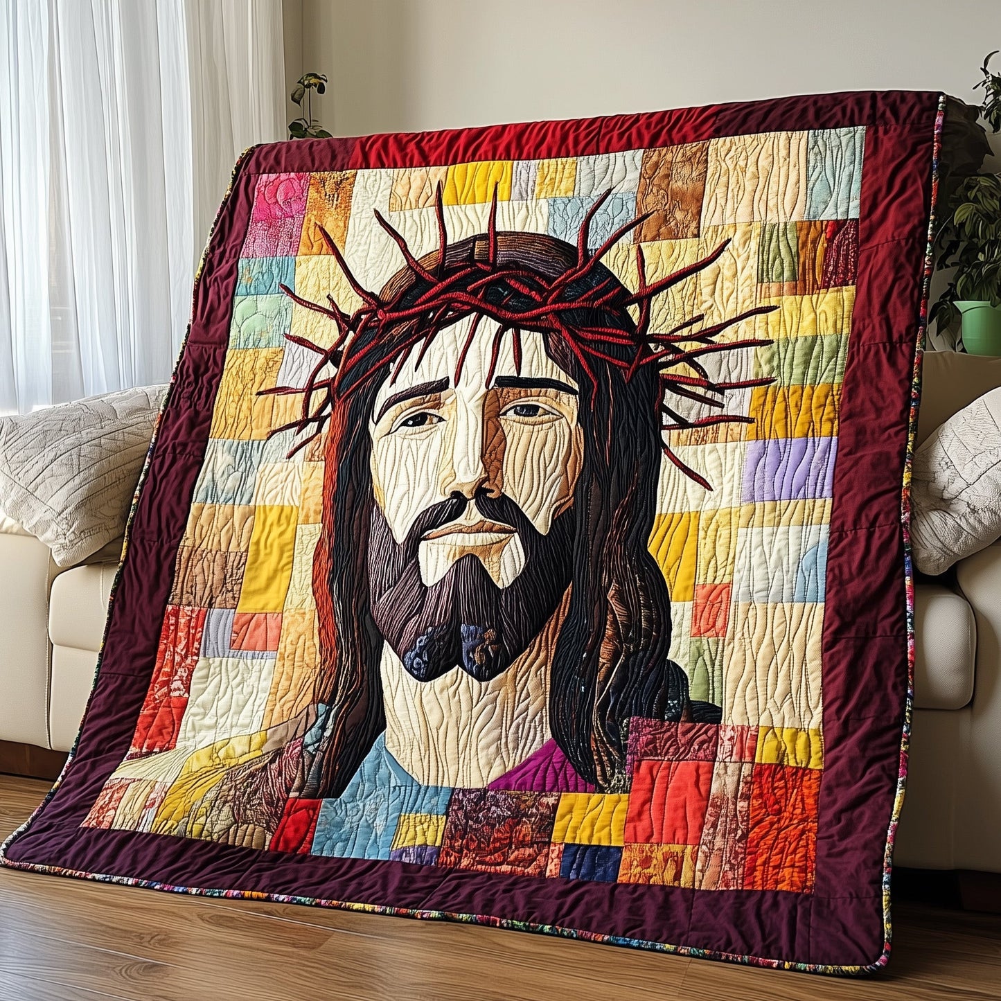 Crown of Thorns Quilted Blanket GFTOTP4223