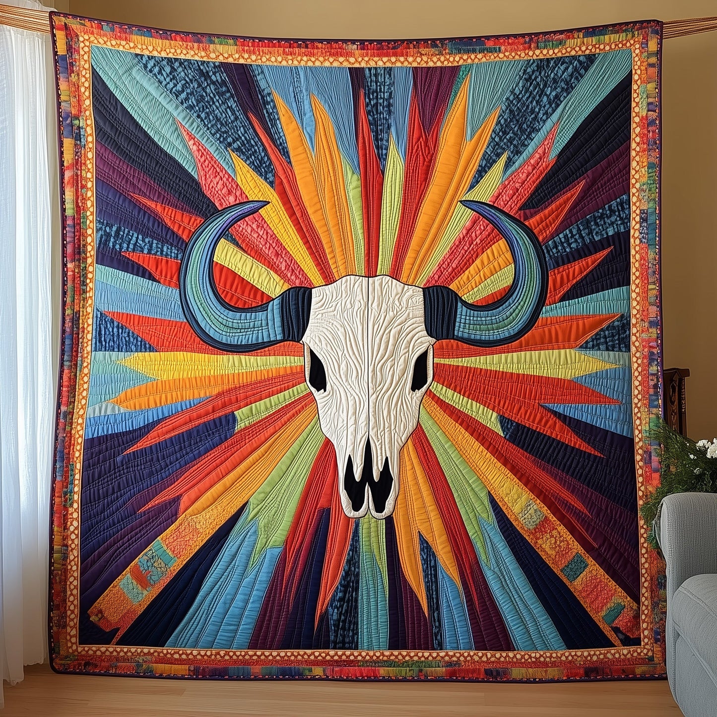 Radiant Longhorn Quilted Blanket GFTOHD3323