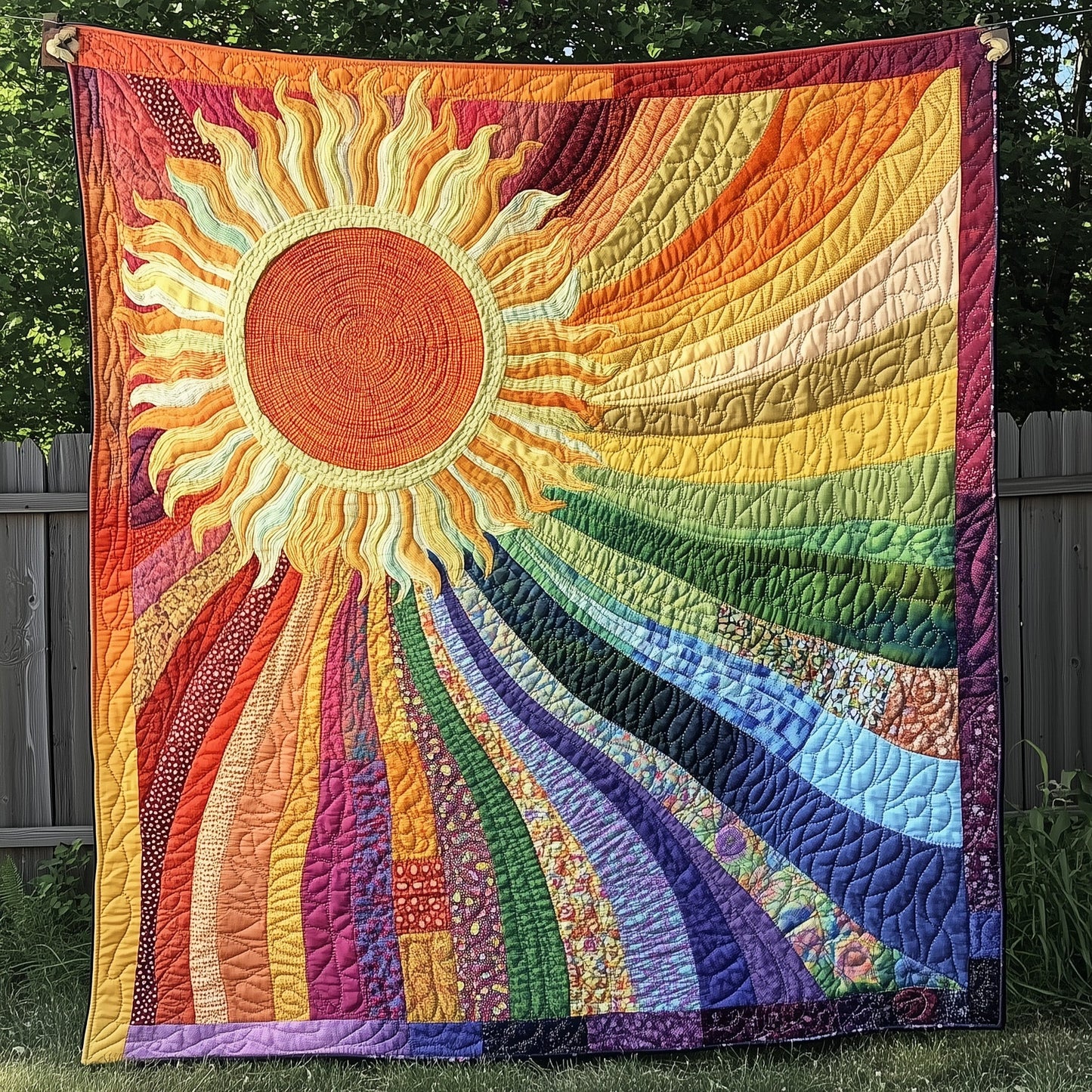 Solar Symphony Quilted Blanket GFTOAB3388