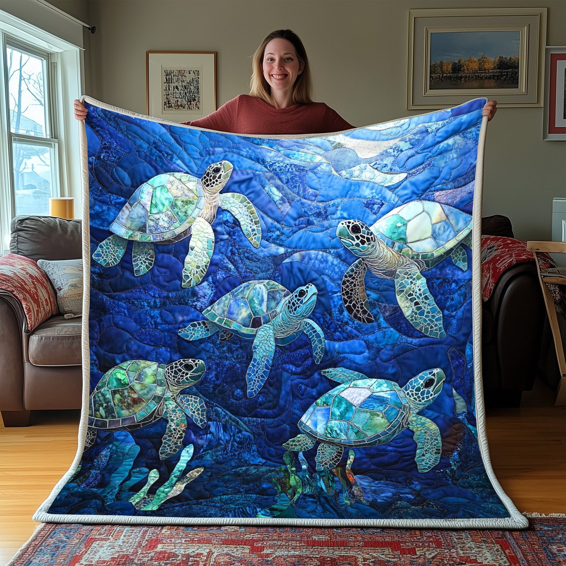 Little Voyager Of Ocean Quilted Blanket GFTOAB3423