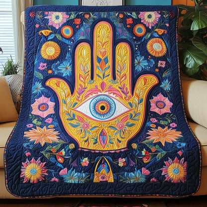 Jewish The Hamsa Quilted Blanket GFTOHD3354