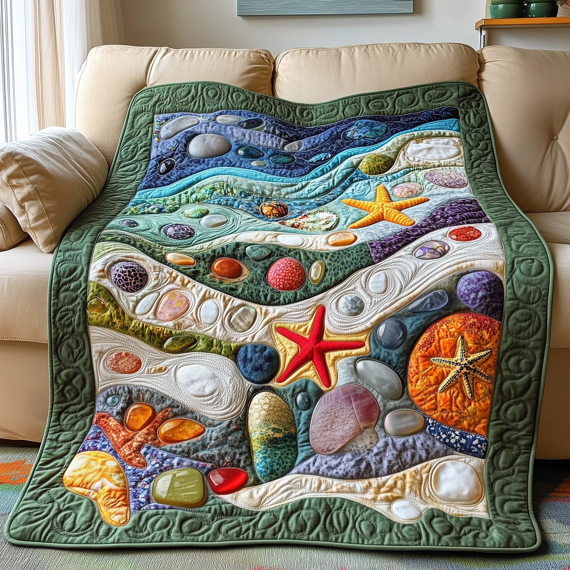 Shimmering Tides Quilted Blanket GFTOAB3381