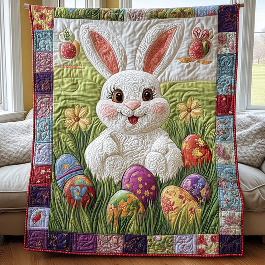 Easter Bunny Eggs Quilted Blanket GFTONL2990