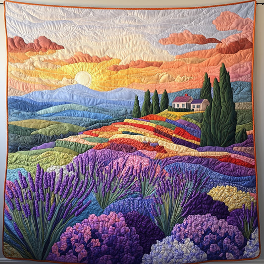 Lavender Field Quilted Blanket GFTOAB3429