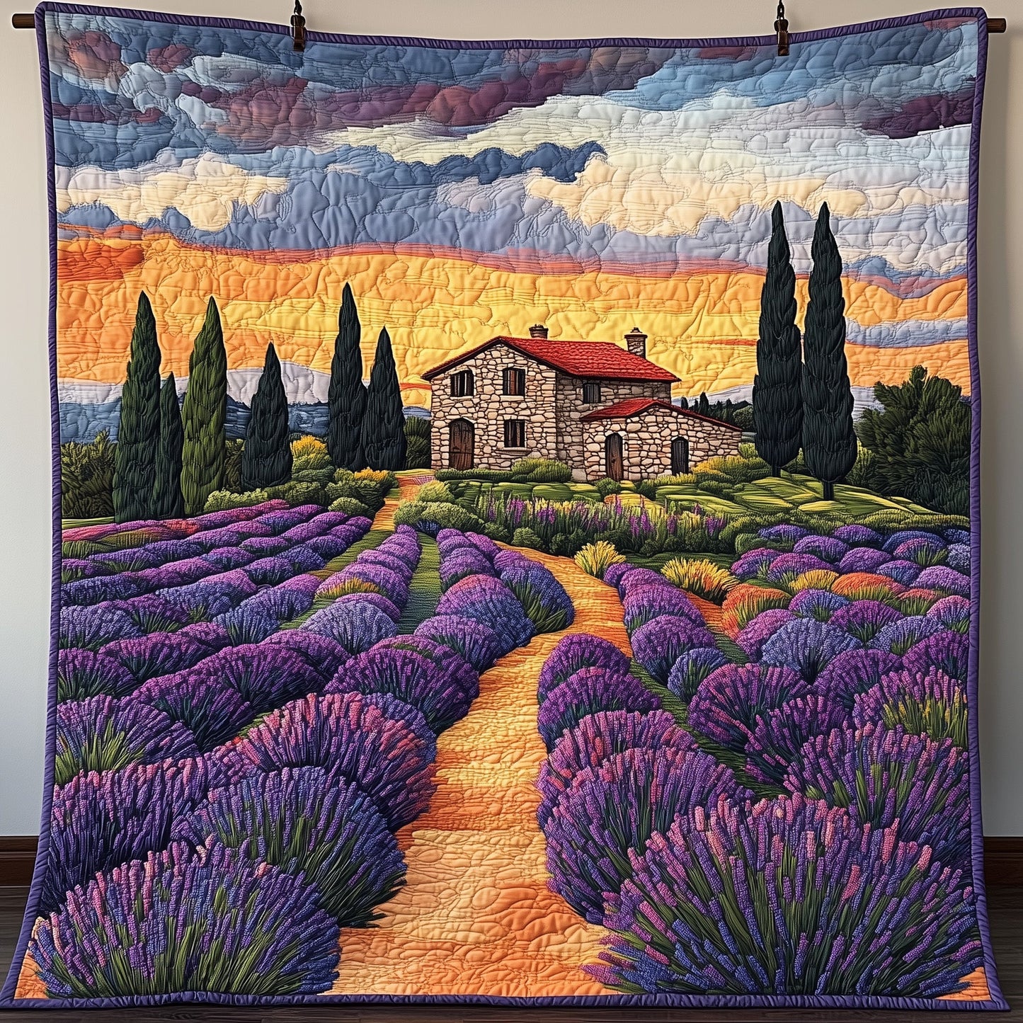 Fields of Purple Dreams Quilted Blanket GFTOAB3426