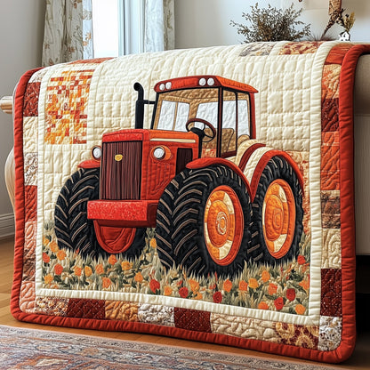 Farmhouse Tractor Quilted Blanket GFTOTP4154