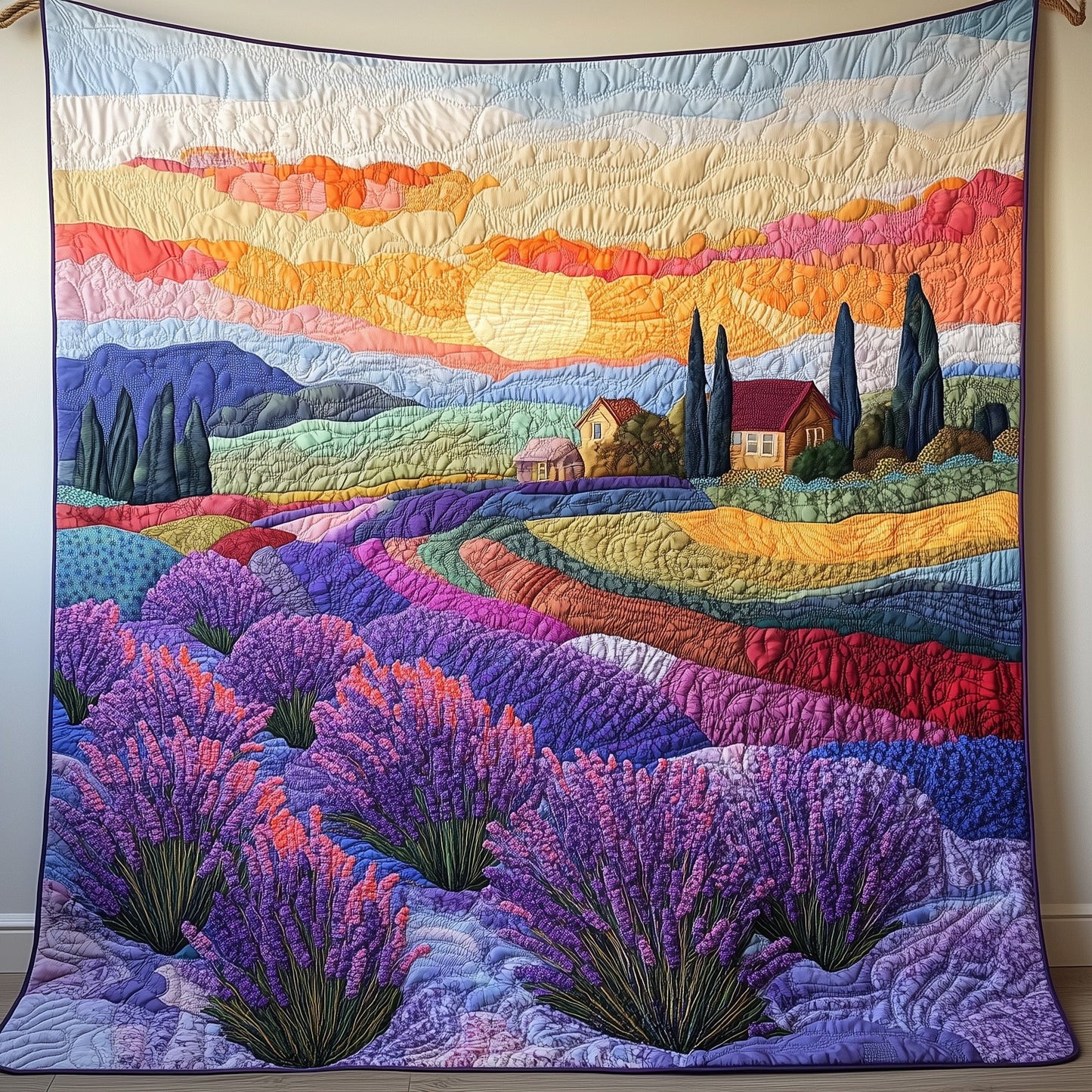 Fields of Purple Dreams Quilted Blanket GFTOAB3424
