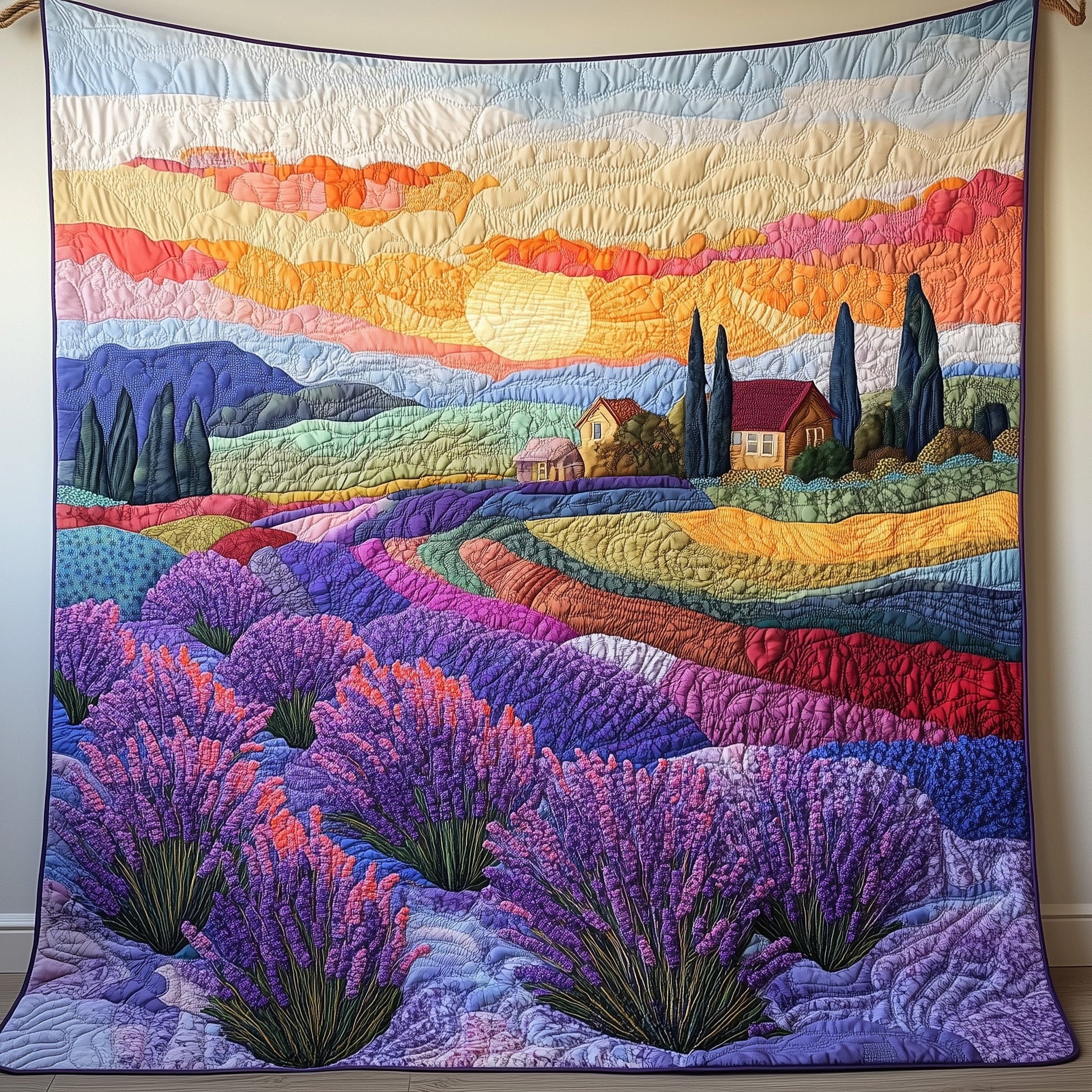 Fields of Purple Dreams Quilted Blanket GFTOAB3424