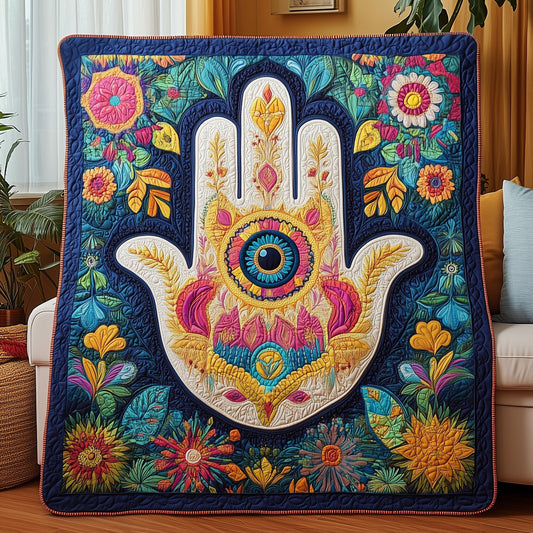 Hamsa Hand Quilted Blanket GFTOHD3355