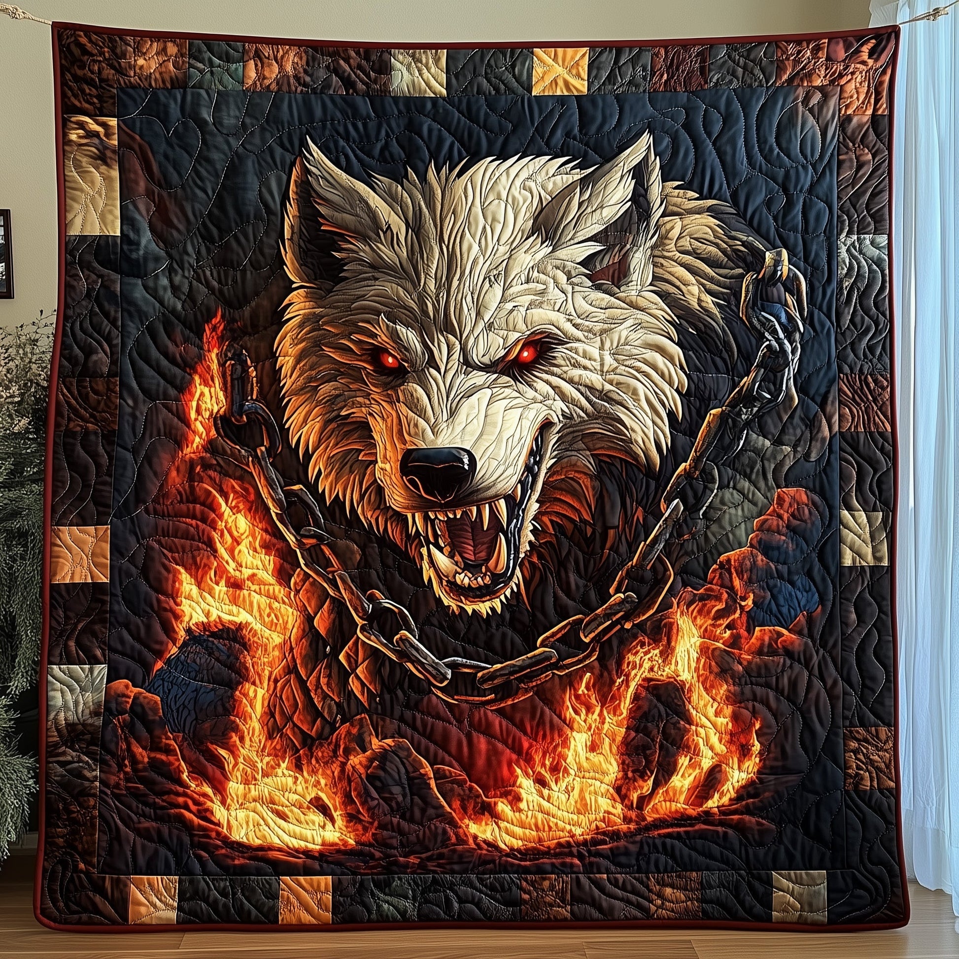Bound Fenrir Roars Quilted Blanket GFTOHD3370