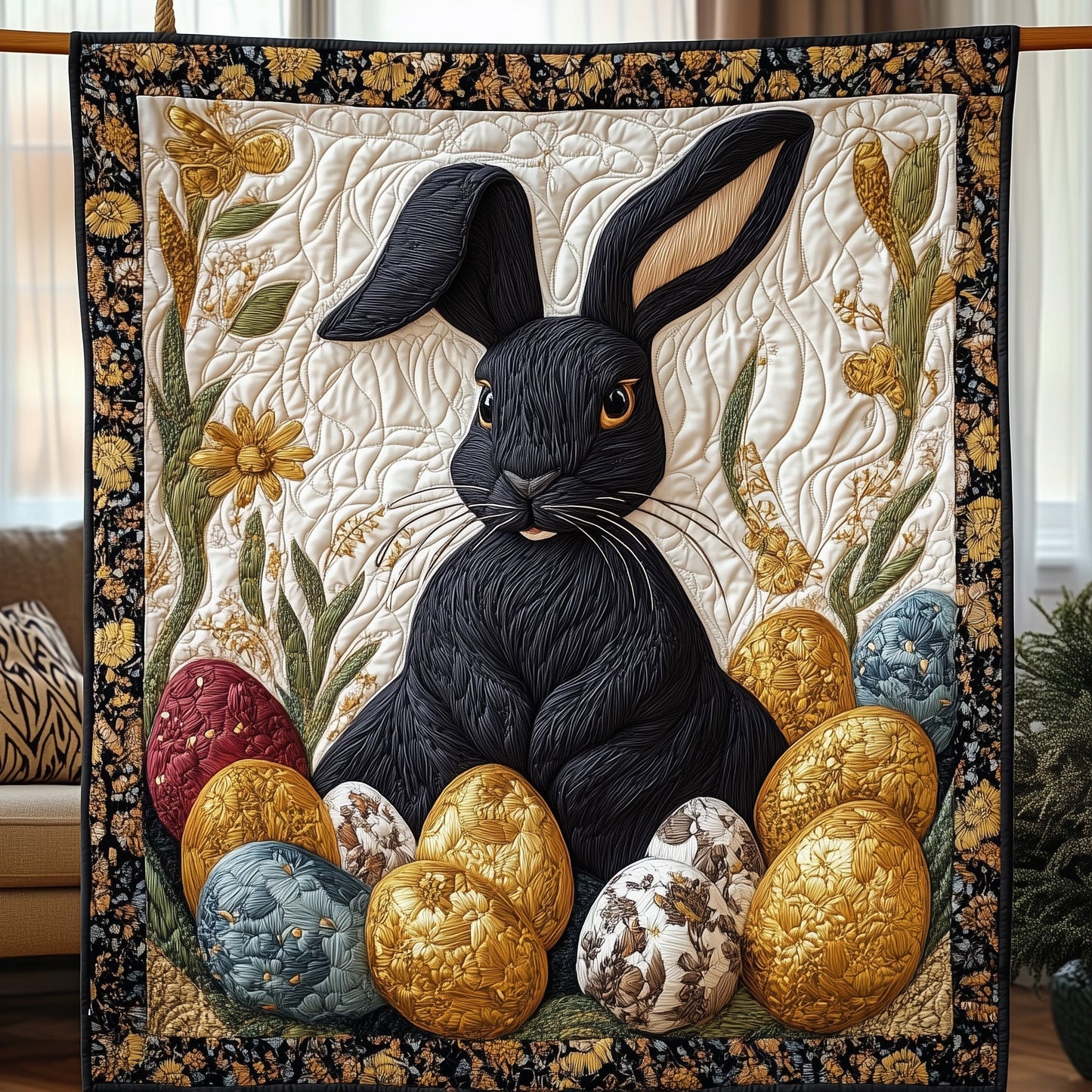 Hopping into Easter Quilted Blanket GFTOAB3395