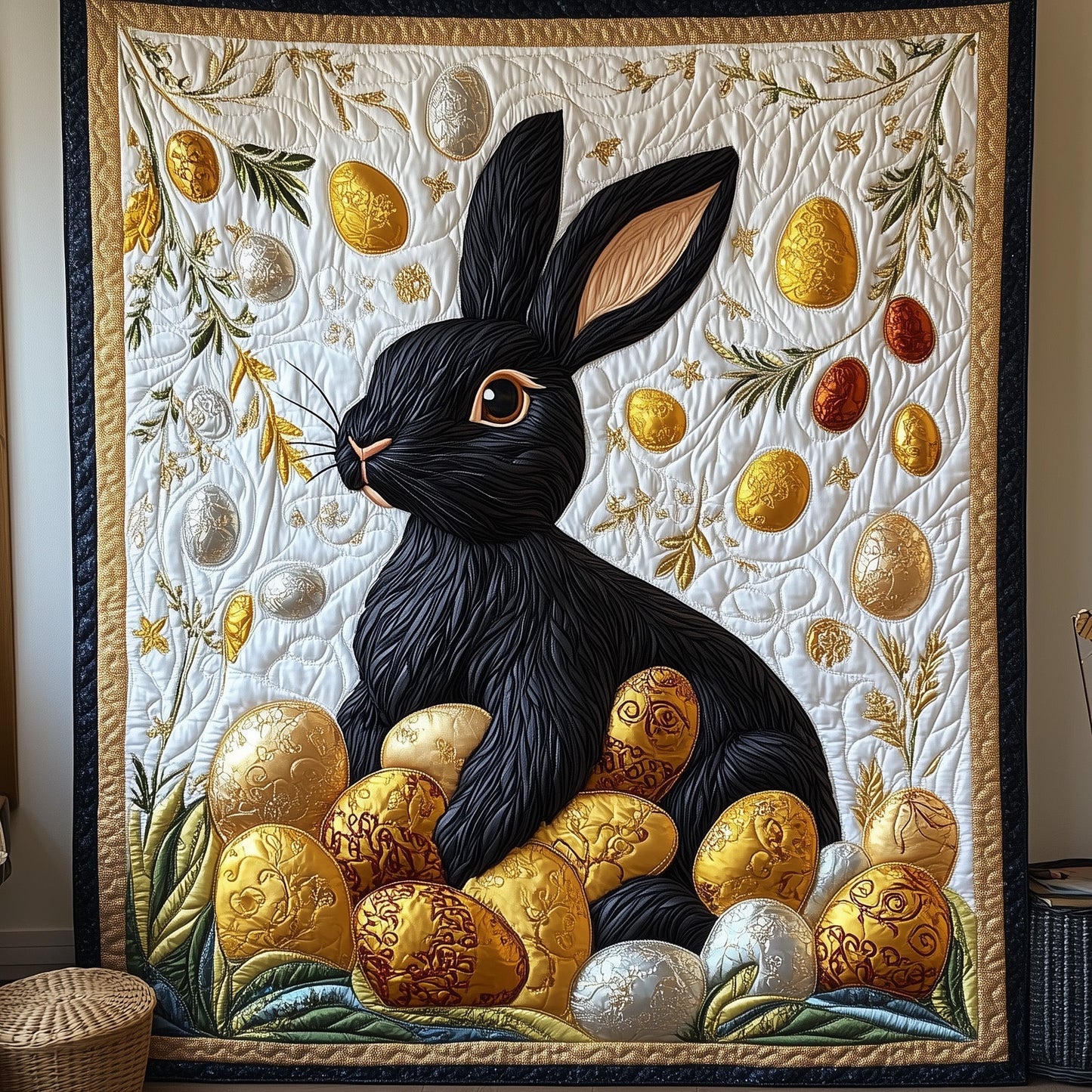 Hopping into Easter Quilted Blanket GFTOAB3397