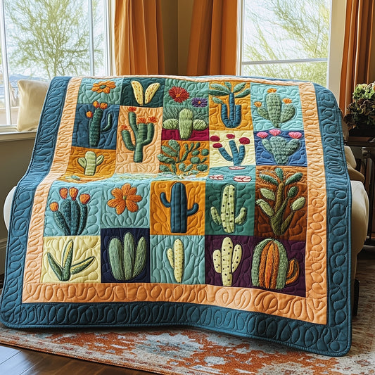 Blooming Cactus Haven Quilted Blanket GFTOTP4160