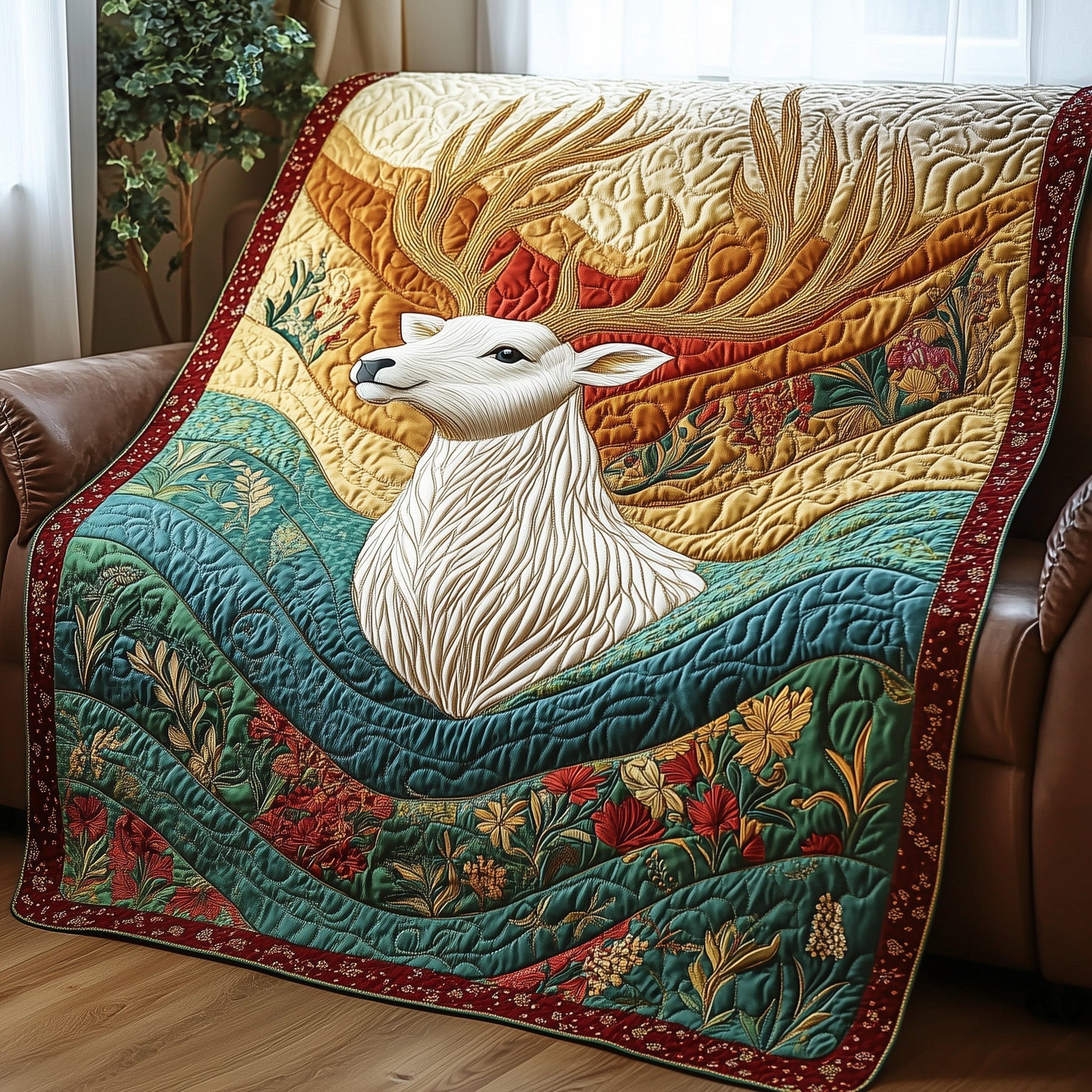Majestic Deer Quilted Blanket GFTOTP3815