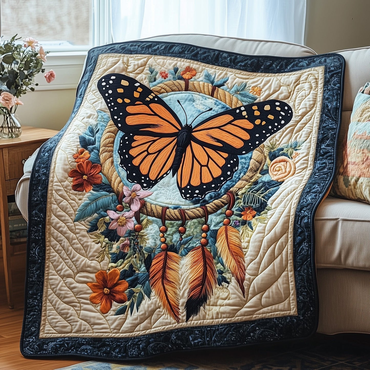 Butterfly Dreamcatcher Quilted Blanket GFTOTP4090