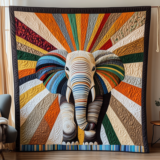 Elephant In Sunshine Quilted Blanket GFTOAB2994