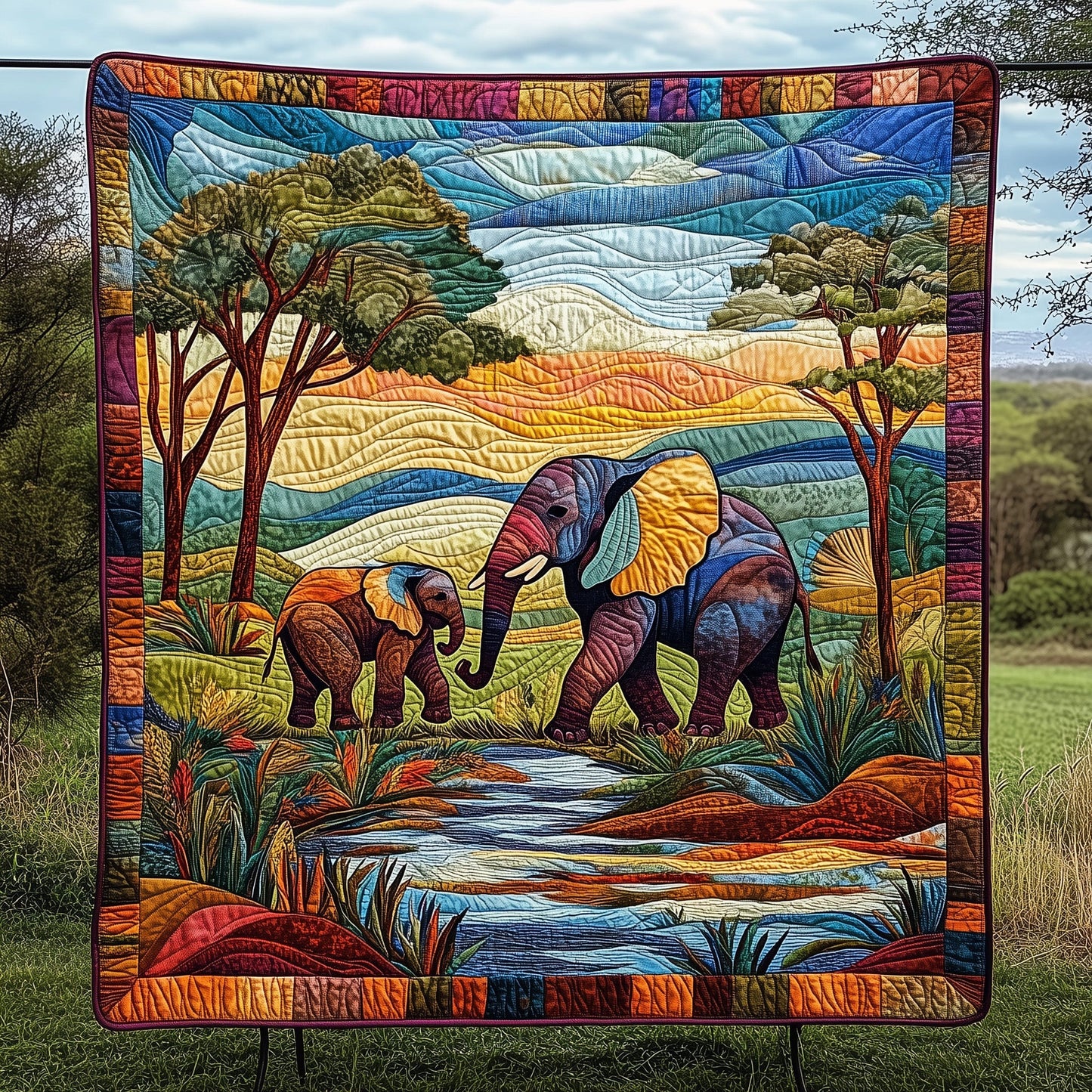 Elephant Quilted Blanket GFTOHD3084