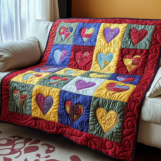 Vintage Heart Quilted Blanket GFTOTP3864
