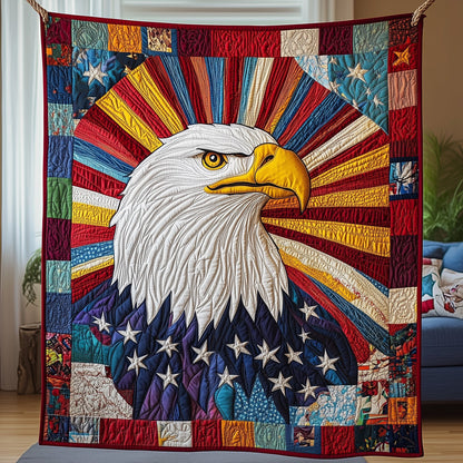 Patriotic Eagle Quilted Blanket GFTOHD3002