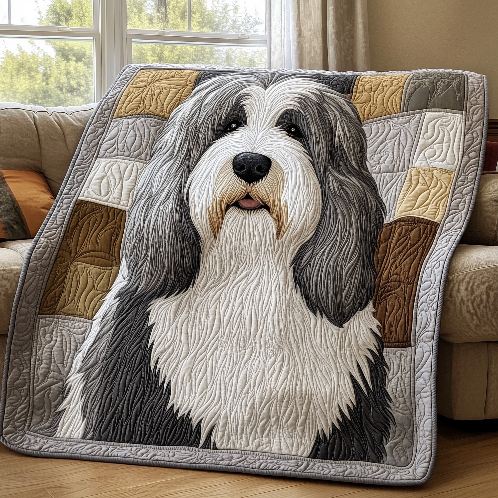 Old English Sheepdog Quilted Blanket GFTOAB3340