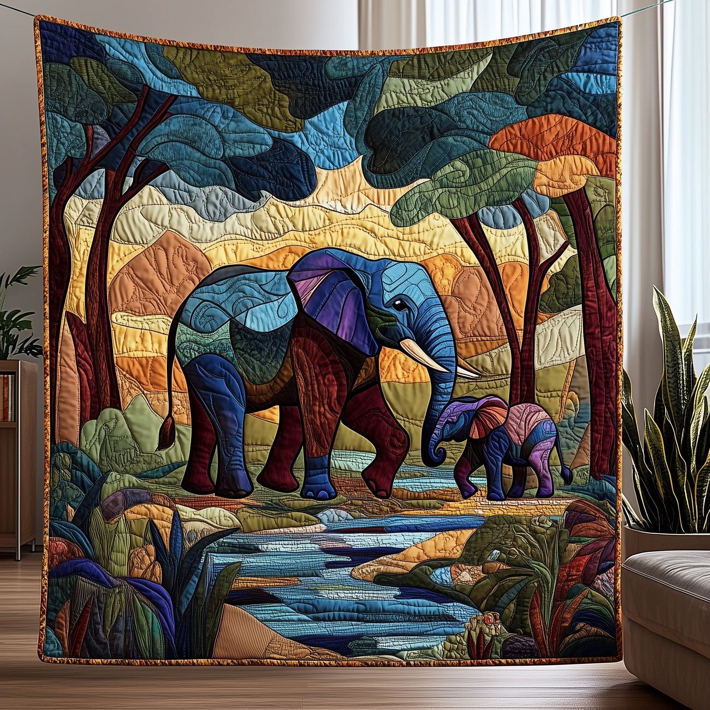 Elephant Quilted Blanket GFTOHD3085