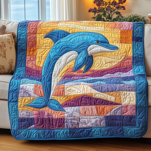 Dancing Dolphin Quilted Blanket GFTOTP3946