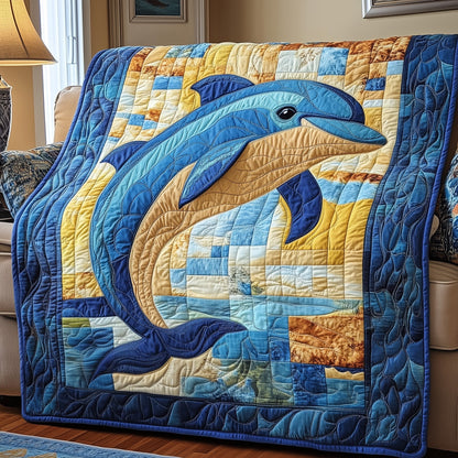 Dancing Dolphin Quilted Blanket GFTOTP3944