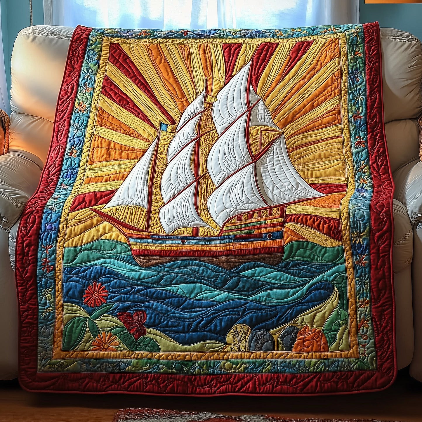Ocean Wanderer Quilted Blanket GFTOTP3954