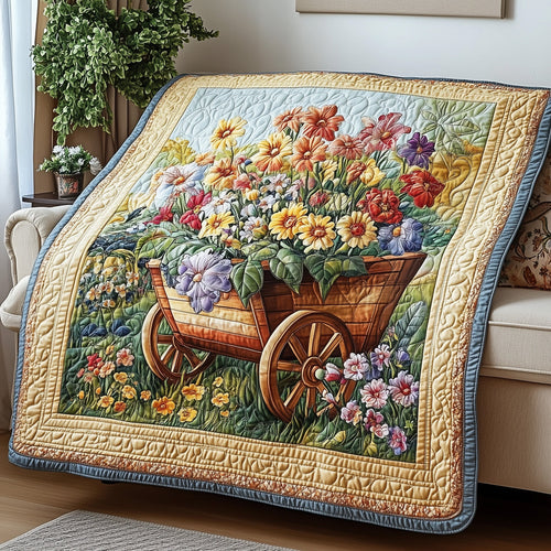 Vintage Gardening Quilted Blanket GFTOTP4148