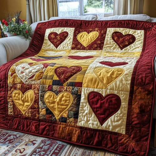 Vintage Heart Quilted Blanket GFTOTP3884