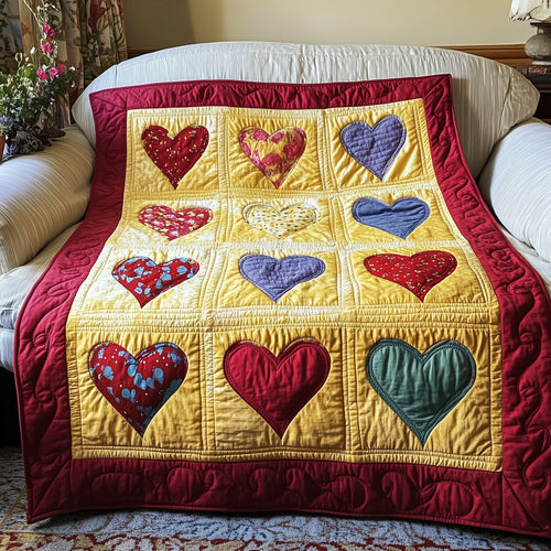 Vintage Heart Quilted Blanket GFTOTP3863