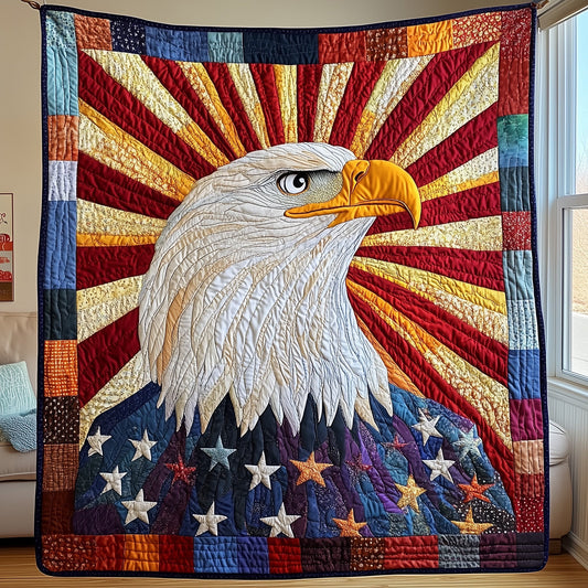 Patriotic Eagle Quilted Blanket GFTOHD3001