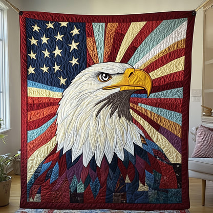 Patriotic Eagle Quilted Blanket GFTOHD3007