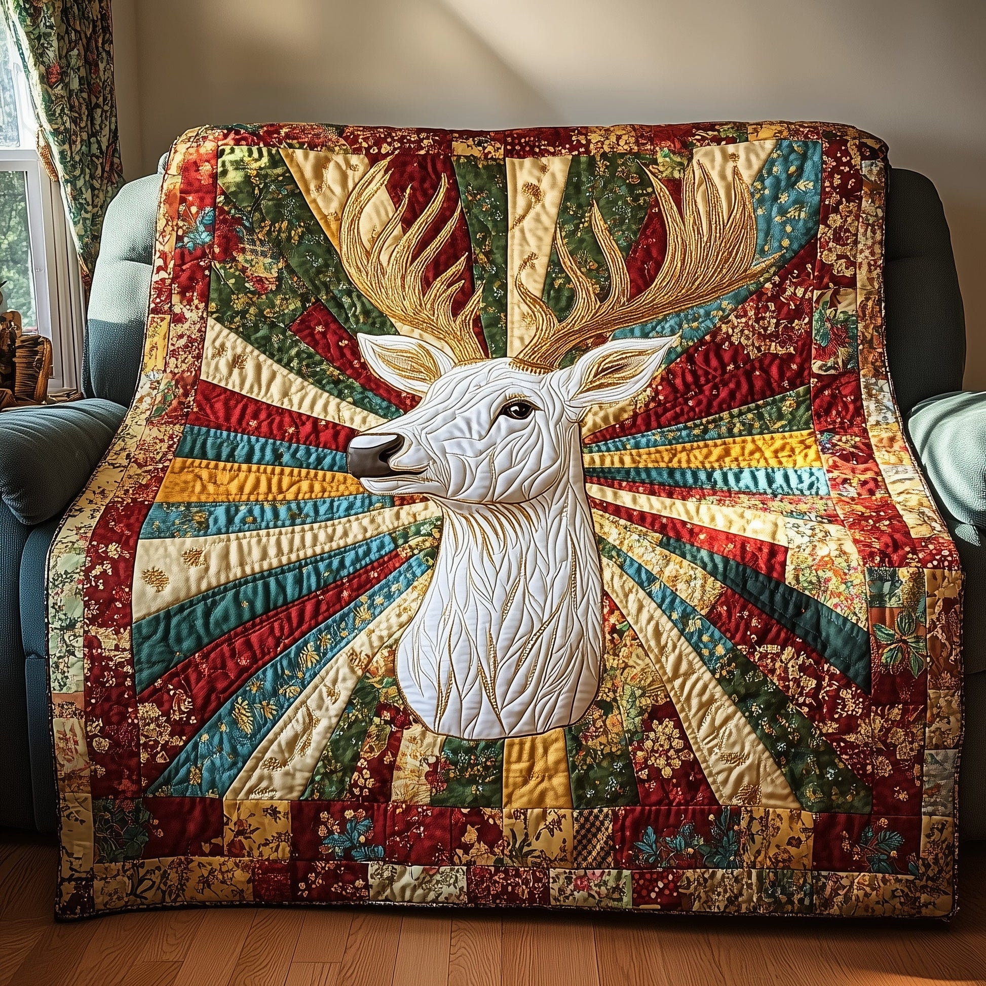 Majestic Deer Quilted Blanket GFTOTP3813