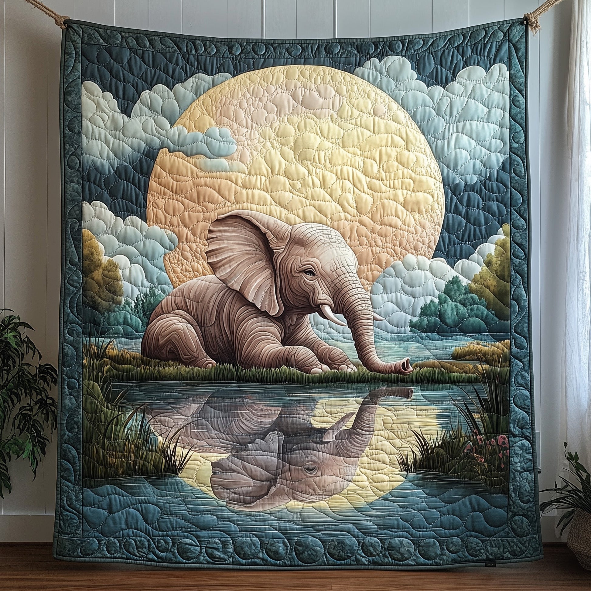 Elephant Quilted Blanket GFTOHD3109