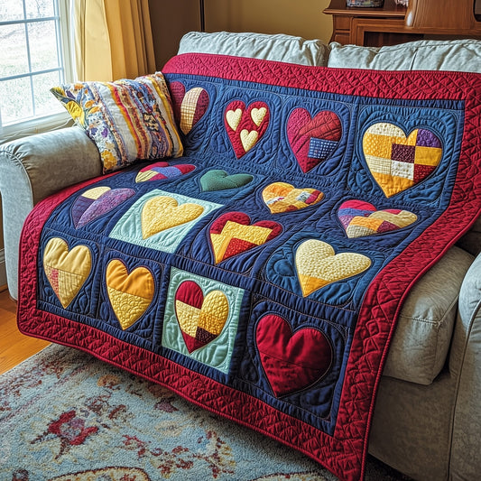 Vintage Heart Quilted Blanket GFTOTP3866