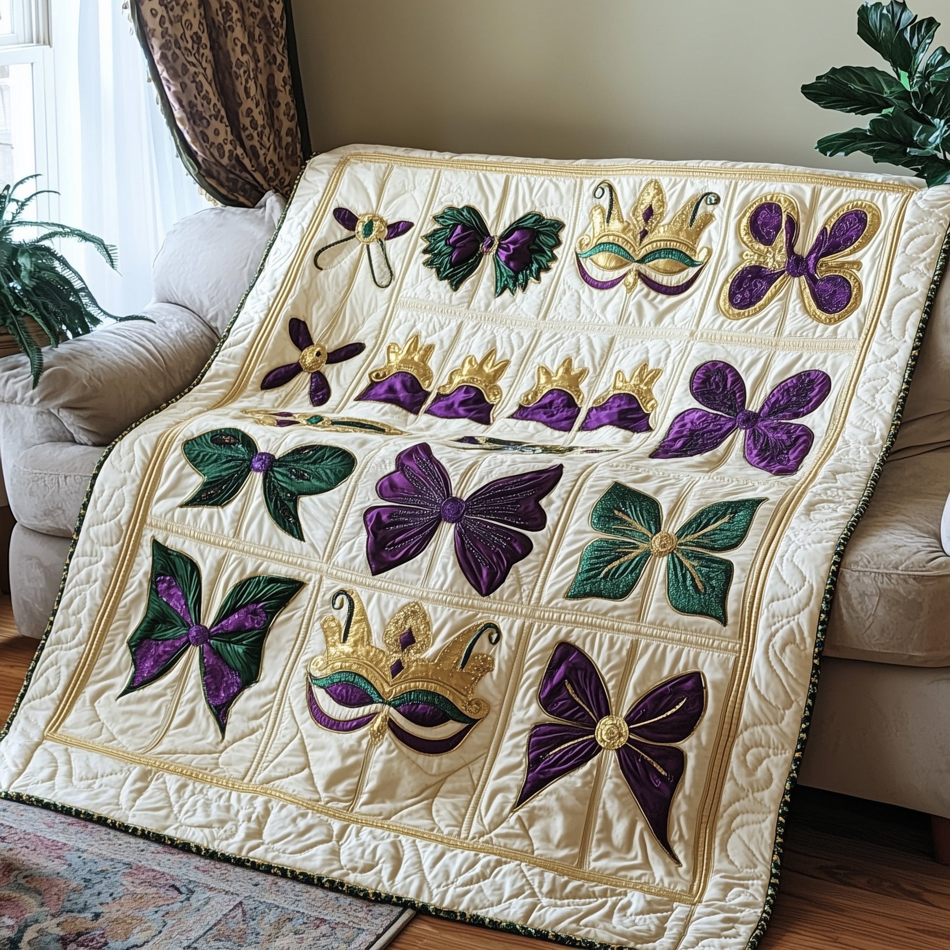 Mardi Gras Quilted Blanket GFTOTP4032