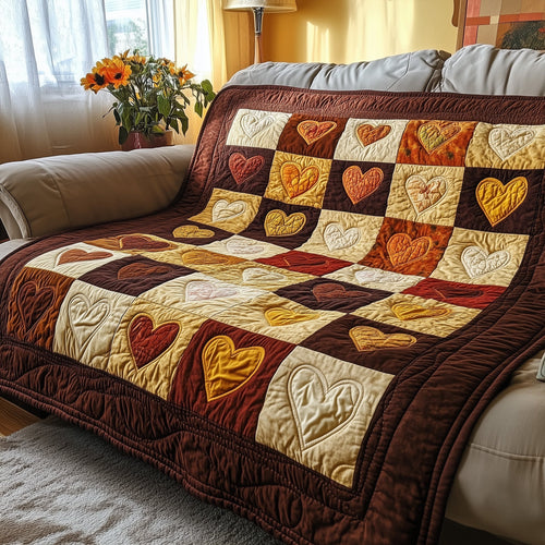 Vintage Heart Quilted Blanket GFTOTP3883