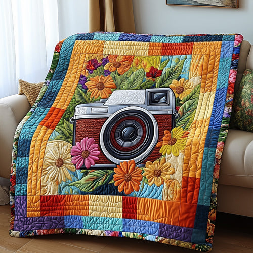 Vintage Camera Quilted Blanket GFTONL2903